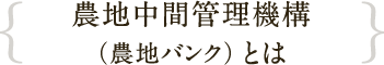 農地中間管理機構（農地集積バンク）とは